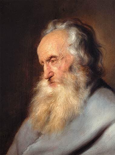 Old Bearded Man in kitchen