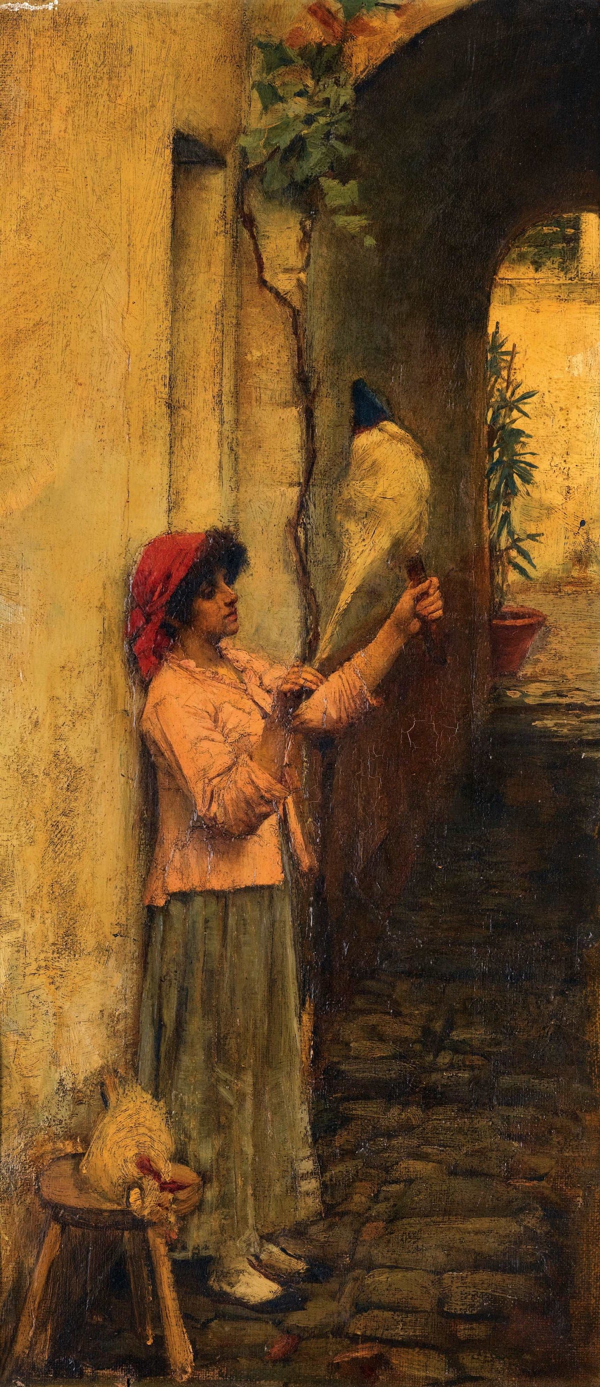 A Neapolitan flax spinner