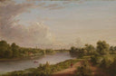 View of the Thames by Thomas Cole — hand-painted landscape oil painting reproduction on canvas