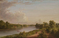 View of the Thames by Thomas Cole — hand-painted landscape oil painting reproduction on canvas