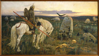 A Knight At the Crossroads by Viktor Vasnetsov — hand-painted animal oil painting reproduction on canvas