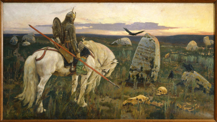 A Knight At the Crossroads by Viktor Vasnetsov — hand-painted animal oil painting reproduction on canvas