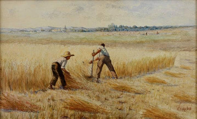 Harvest Scene in France in home office