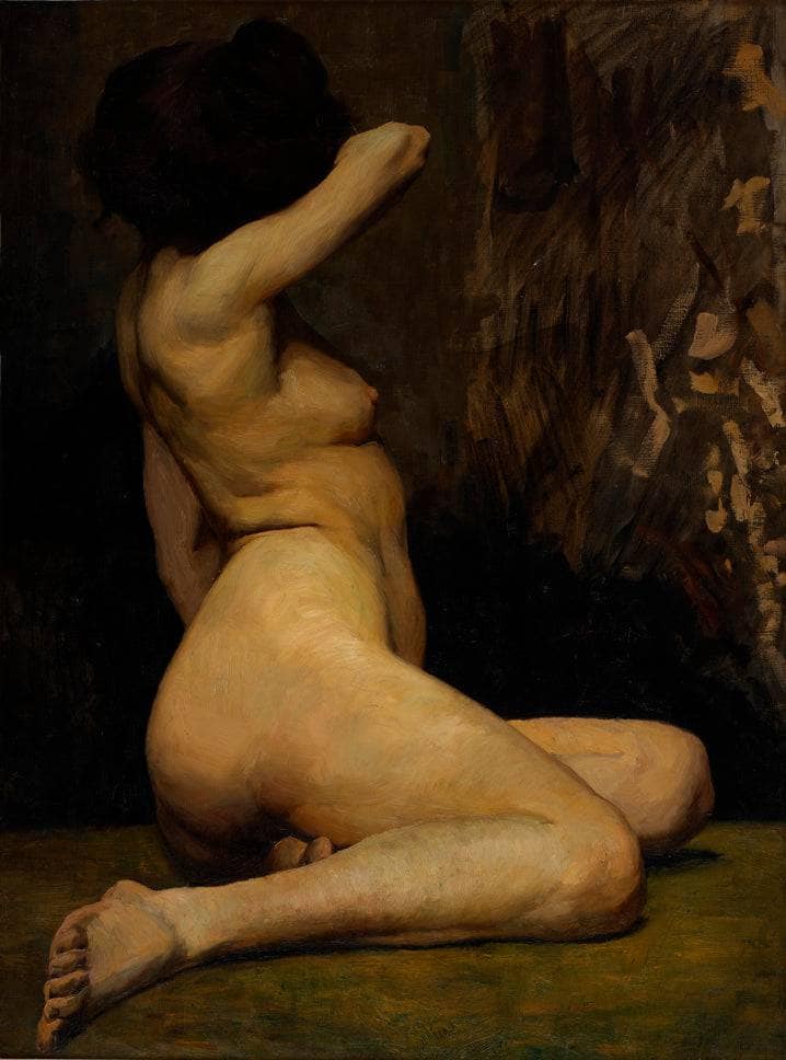 [Nude Female] First Study for: Adoration of the Ages on gallery wrap