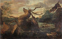 Deer hunting by Paul de Vos — hand-painted animal oil painting reproduction on canvas