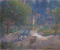 My Garden Utensils or "My Yard in Utah" by James Taylor Harwood — hand-painted landscape oil painting reproduction on canvas