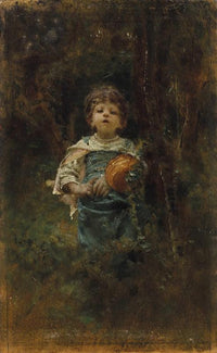 Little peasant girl singing
