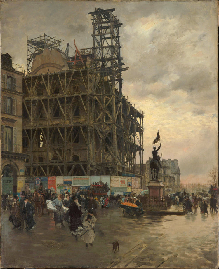 The Place des Pyramides, Paris - Giuseppe de Nittis