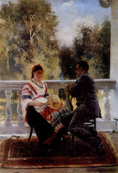 Conversation in modern living room