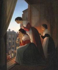 Evening in Rome by Jørgen Sonne — hand-painted portrait oil painting reproduction on canvas