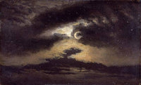 Clouds in Moonlight by Knud Baade — hand-painted abstract oil painting reproduction on canvas
