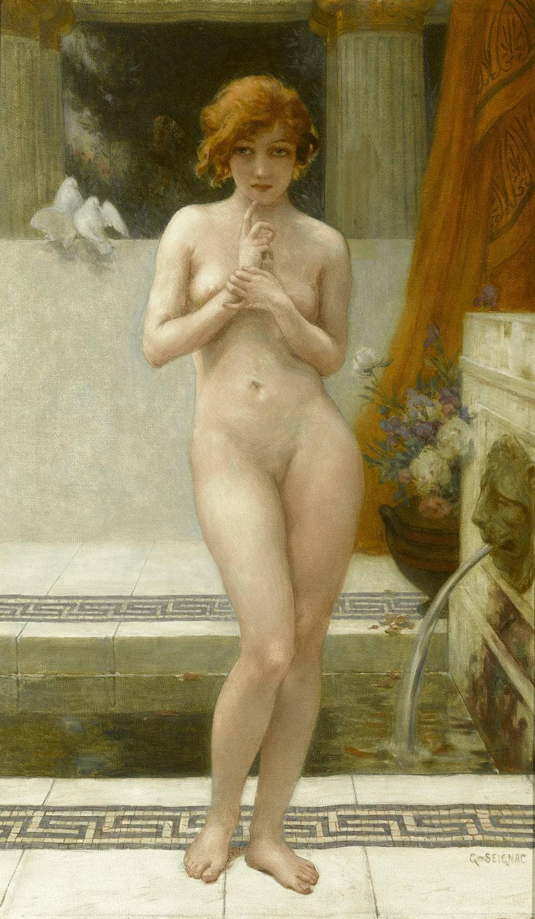 Simplicity by Guillaume Seignac — hand-painted portrait oil painting reproduction on canvas