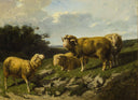 In the pasture by Filippo Palizzi — sheep oil painting wall art, Realism