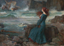 Miranda by John William Waterhouse — hand-painted cultural oil painting reproduction on canvas