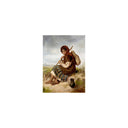A young peasant woman by Ivan Tvorozhnikov — female oil painting wall art, Realism