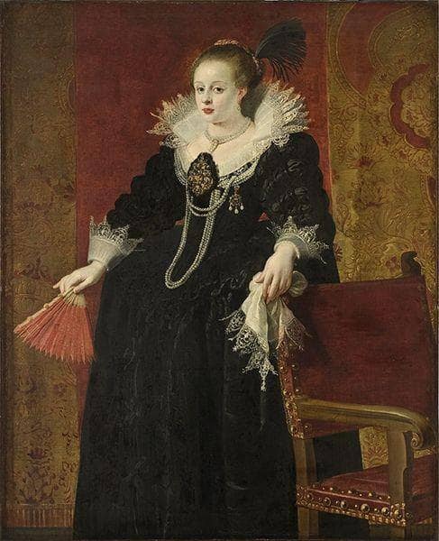 Anne of Austria, Consort of Emperor Mathias by Gaspar de Crayer — hand-painted portrait oil painting reproduction on canvas