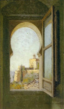 The window by Filadelfo Simi — hand-painted architectural oil painting reproduction on canvas