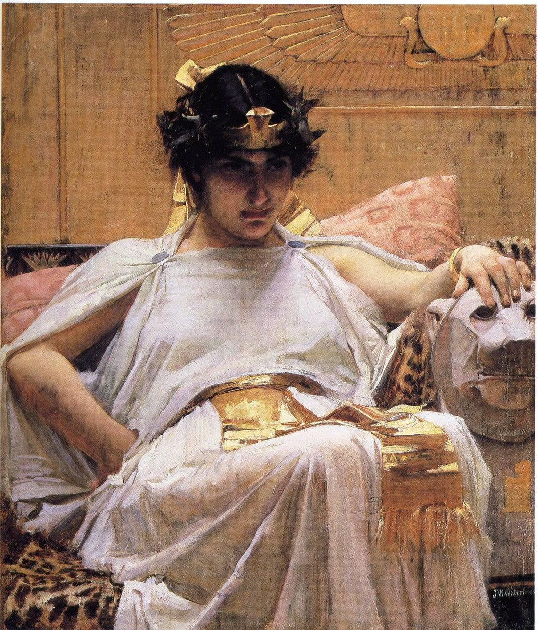 Cleopatra by John William Waterhouse — hand-painted cultural oil painting reproduction on canvas
