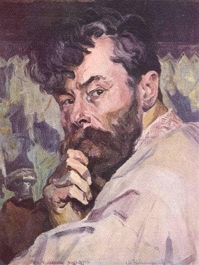Self-portrait by Oleksa Novakivskyi — hand-painted portrait oil painting reproduction on canvas