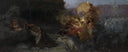 The Temptation of St. Jerome by Henryk Siemiradzki, forest oil painting wall art, Academicism