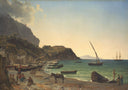 The Large harbor on Capri island by Sylvester Shchedrin — hand-painted landscape oil painting reproduction on canvas