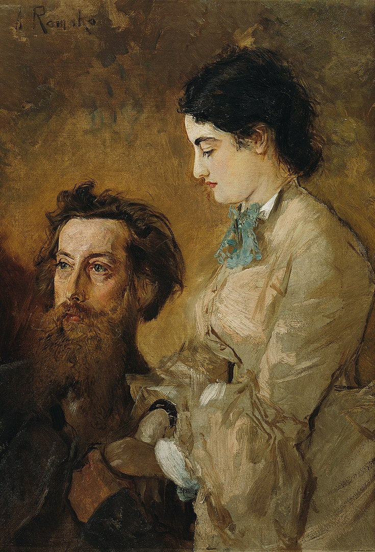 The sculptor Reinhold Begas with his wife Margarethe - Anton Romako