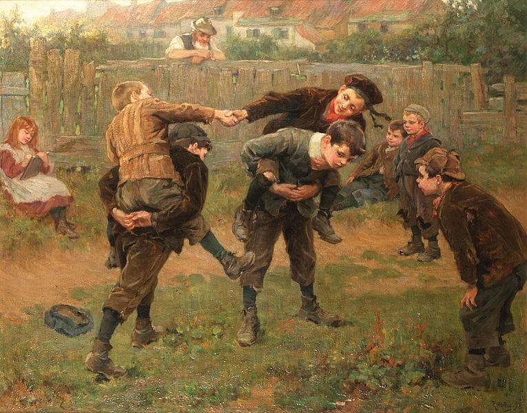 The Tournament by Ralph Hedley — hand-painted portrait oil painting reproduction on canvas