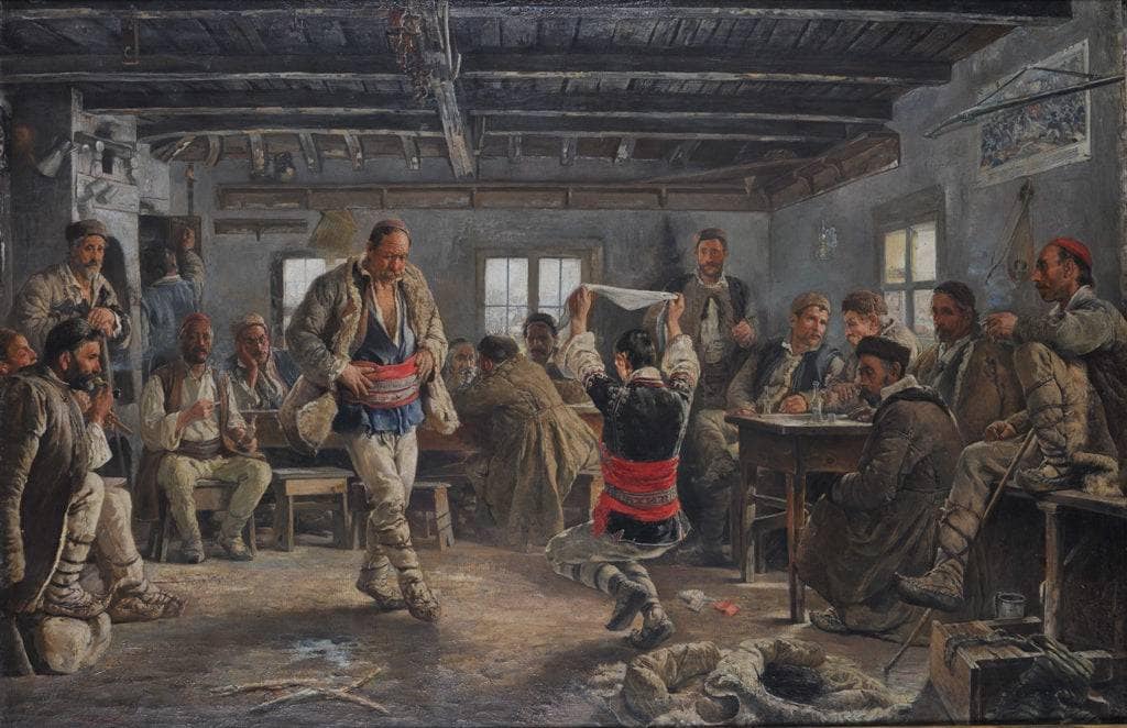 Rachenitsa by Ivan MrkviÑka — hand-painted portrait oil painting reproduction on canvas