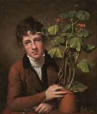 Rubens Peale with a Geranium by Rembrandt Peale — hand-painted portrait oil painting reproduction on canvas