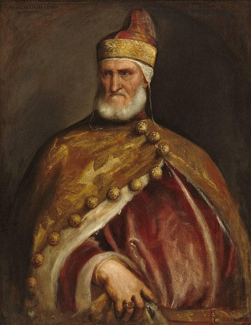 Portrait of Doge Andrea Gritti by Titian — hand-painted portrait oil painting reproduction on canvas