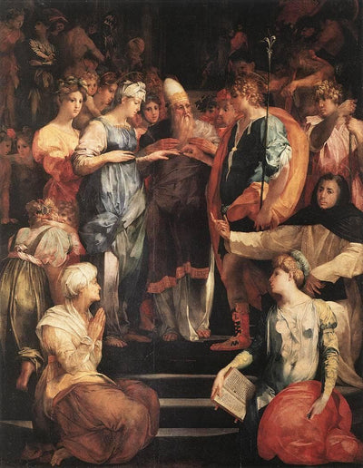 Marriage of the Virgin by Rosso Fiorentino — oil painting reproduction