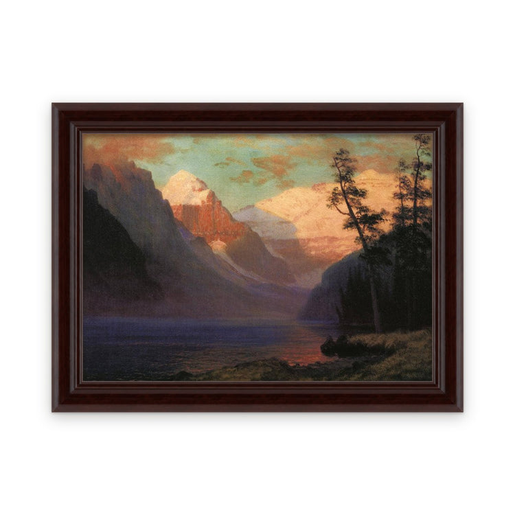 Evening Glow, Lake Louise — Framed, Framed in Classic Brown · 21'' × 15''