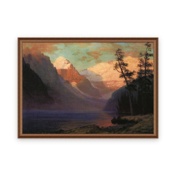 Evening Glow, Lake Louise — Framed, Framed in Classic Bronze · 70'' × 49''