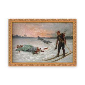 Bishop Henry killed by Lalli — Framed, Framed in Classic Ornate · 33'' × 22''