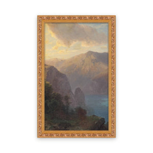 Près de Seelisberg: a view of Lac de Lucerne seen from the Seelisberg, Switzerland — Custom size, Framed in Classic Ornate · Custom 18'' × 30''