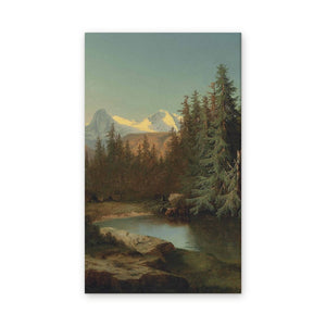 Ruin Unspunnen in front of the view of Eiger, Mönch and Jungfrau — Custom size, Gallery Wrap · Custom 18'' × 30''