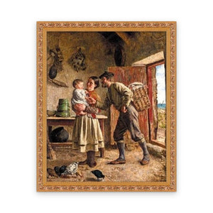 Feeding Hens, West of Ireland — Framed, Framed in Classic Ornate · 24'' × 30''
