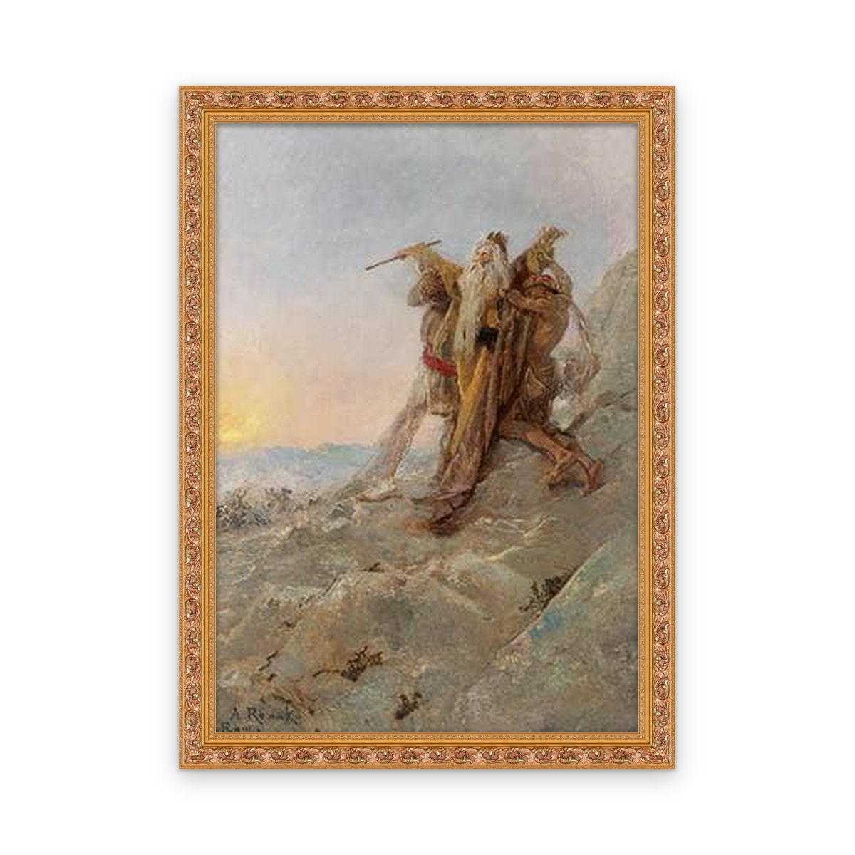 Moses on Mount Horeb — Framed, Framed in Classic Ornate · 23'' × 33''