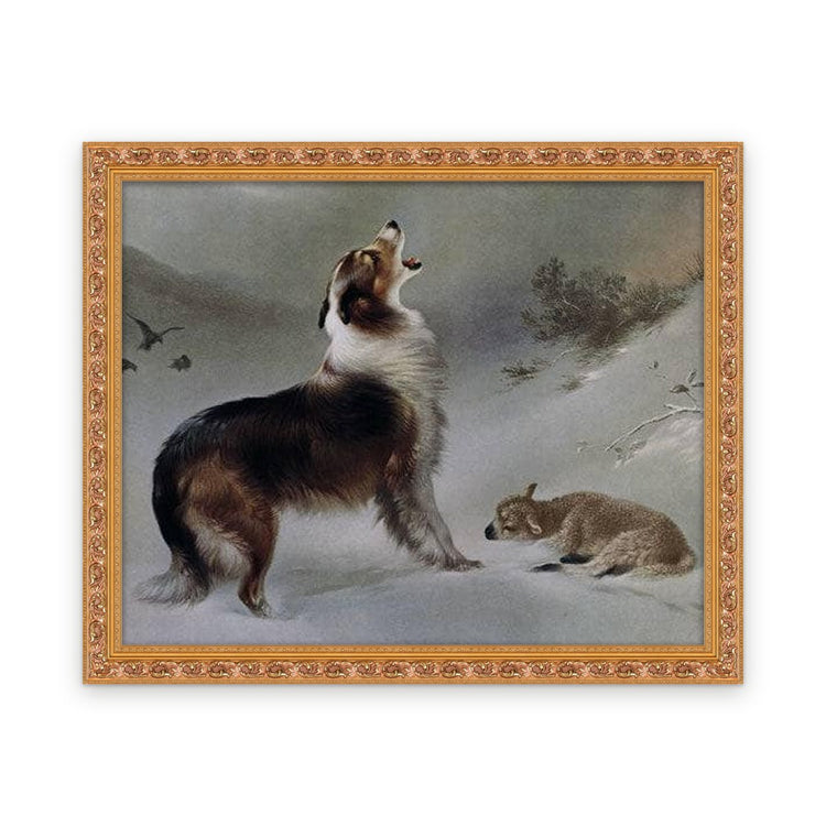 Dog — Framed, Framed in Classic Ornate · 30'' × 24''