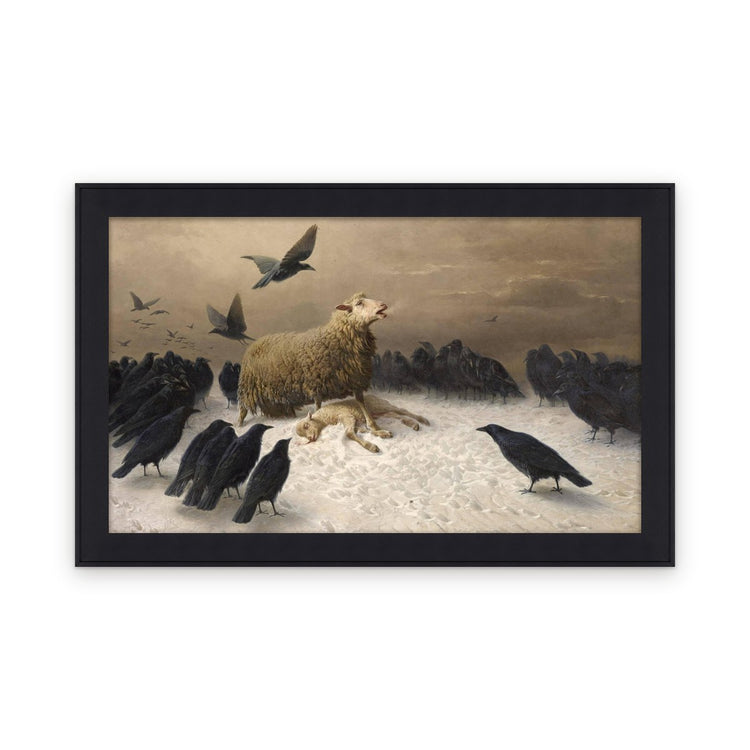 Anguish — Framed, Framed in Minimalist Black · 35'' × 21''