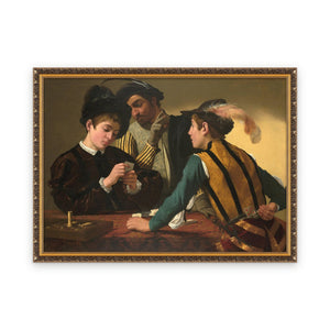 Cardsharps — Framed, Framed in Classic Baroque · 51.5'' × 37''
