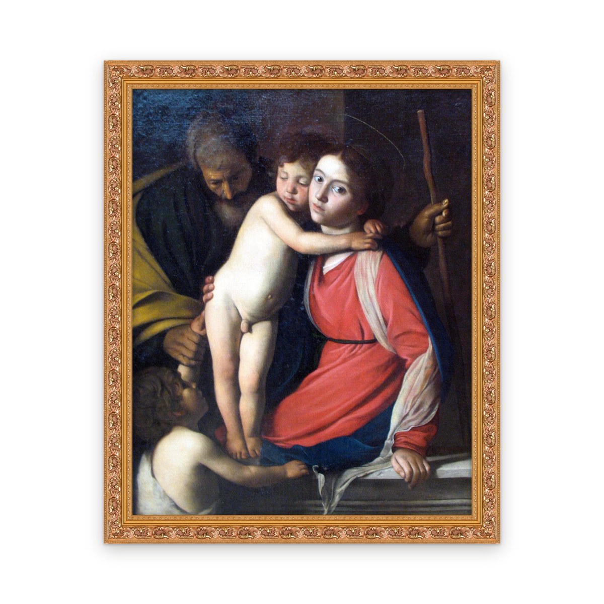 Holy Family with St. John the Baptist — Framed, Framed in Classic Ornate · 24'' × 30''