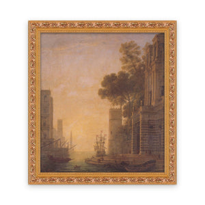 The Embarkation of St. Paula in Ostia — Custom size, Framed in Classic Ornate · Custom 20.5'' × 23''