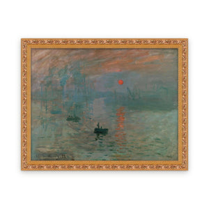 Impression, Sunrise — Custom size, Framed in Classic Ornate · Custom 30'' × 23''
