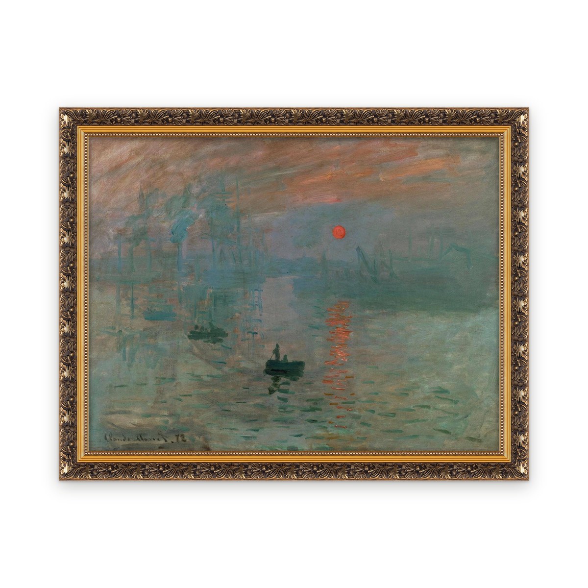 Impression, Sunrise — Framed, Framed in Classic Baroque · 30'' × 23''