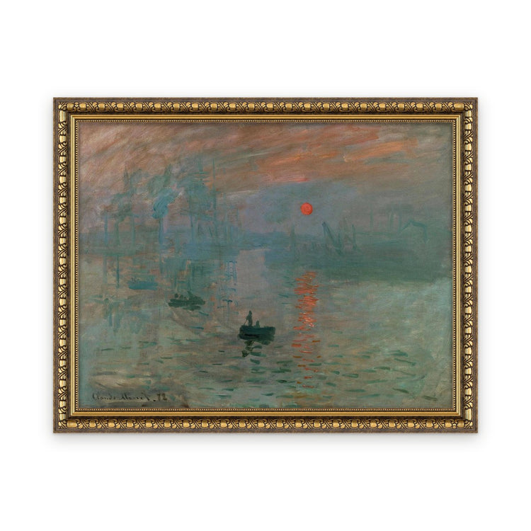 Impression, Sunrise — Framed, Framed in Classic Noir · 30'' × 23''