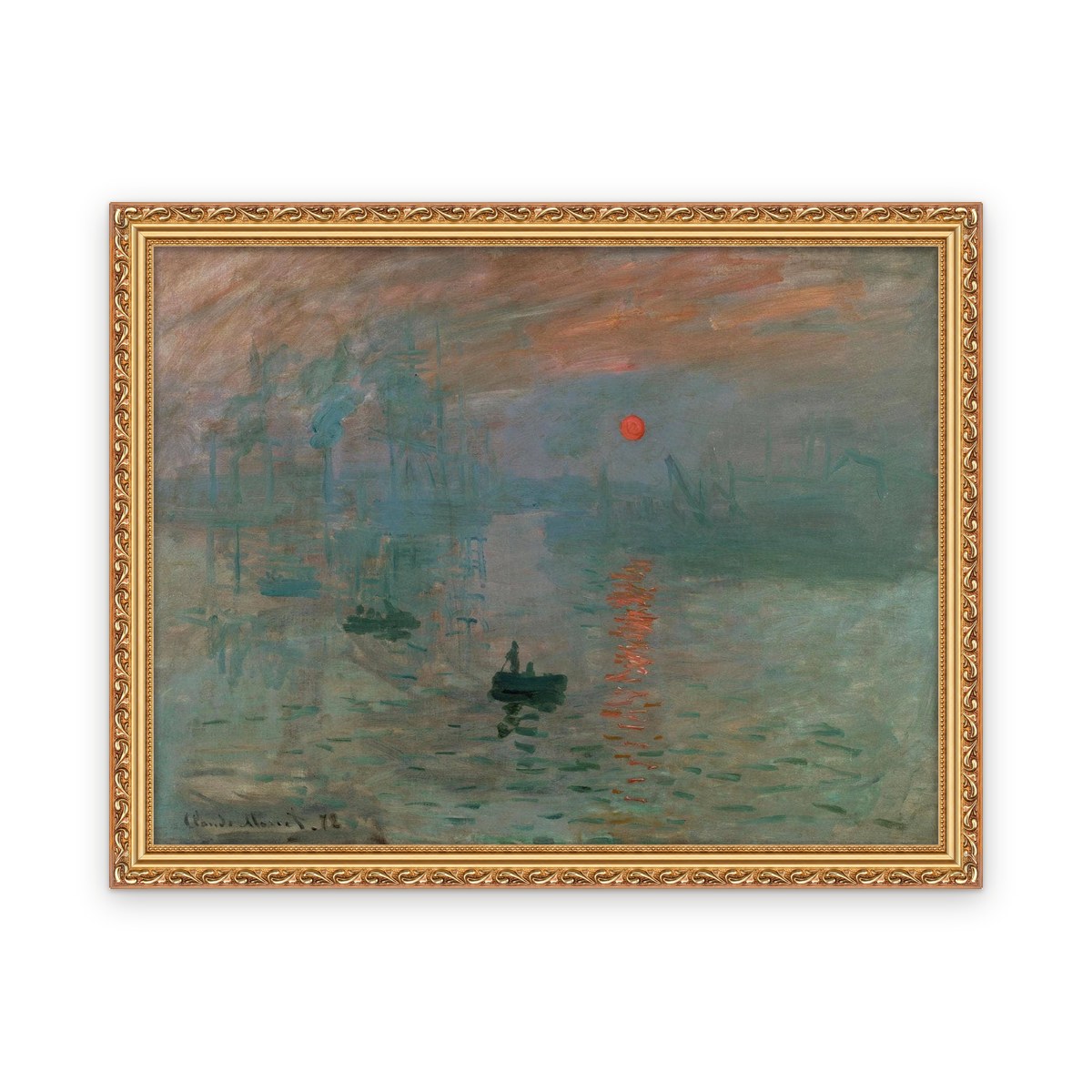 Impression, Sunrise — Framed, Framed in Classic Gilded · 30'' × 23''