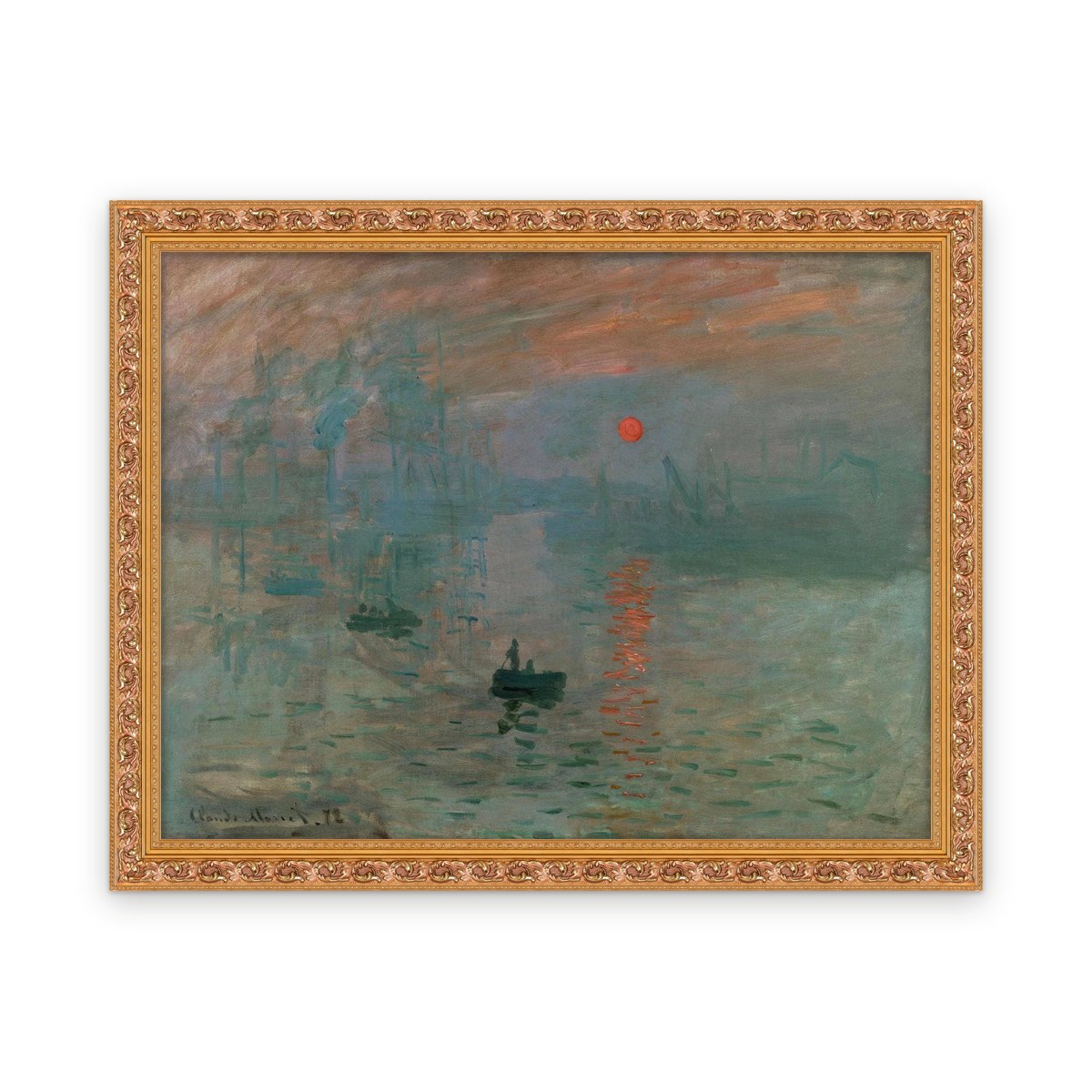 Impression, Sunrise — Framed, Framed in Classic Ornate · 30'' × 23''