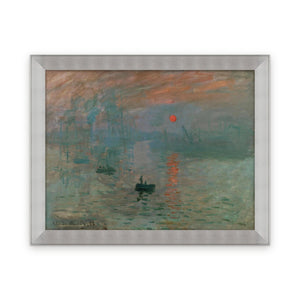 Impression, Sunrise — Framed, Framed in Modern Silver · 30'' × 23''