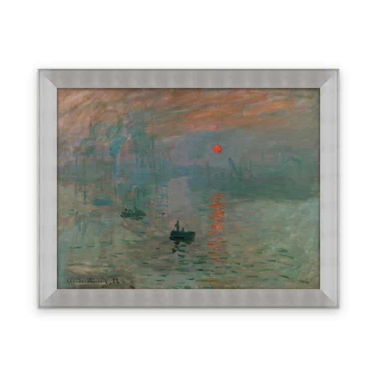 Impression, Sunrise — Framed, Framed in Modern Silver · 30'' × 23''